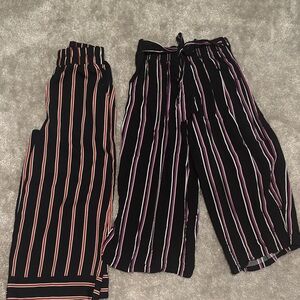 Striped Wide-Leg Pants Set